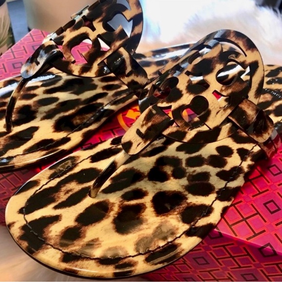 NEW Tory Burch MILLER Leopard Print Sandals - Picture 3 of 6